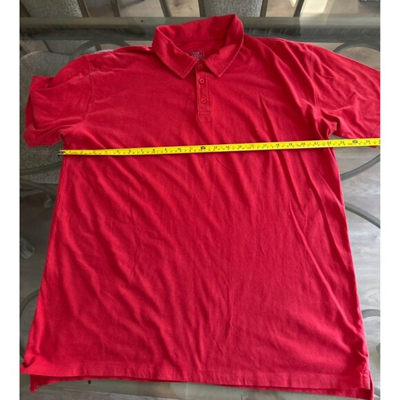 True Classic Red Polo Shirt X-Large Premium Cotton Polyester Blend Short Sleeve - Picture 5 of 7